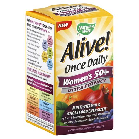 Natures Way Alive Once Daily Womens 50 Plus 60 Tablets