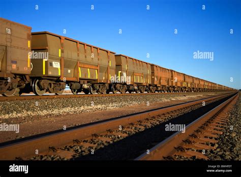 Iron Ore train Pilbara Western Australia Stock Photo, Royalty Free ...