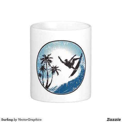 Surfing Coffee Mug | Zazzle.com | White coffee mugs, Coffee mugs, Mugs