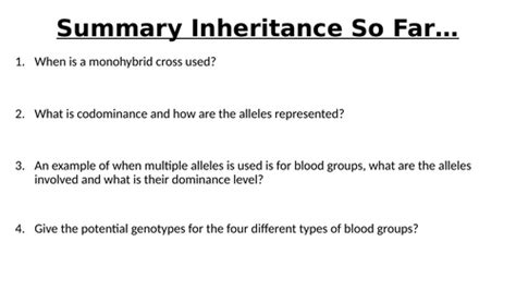 A Level Aqa Biology Sex Linkage Teaching Resources