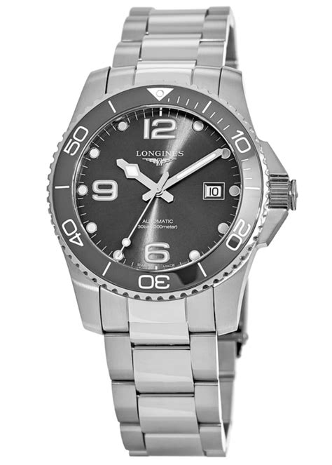 Longines Hydroconquest Automatic Mm Grey Dial Ceramic Bezel Men S