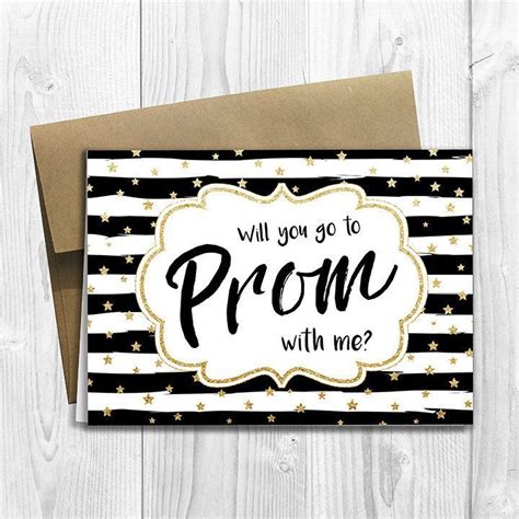 Prom Proposal Will You Go To Prom With Me Printed 5x7 Greeting