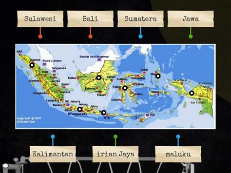 Peta Indonesia - Labelled diagram