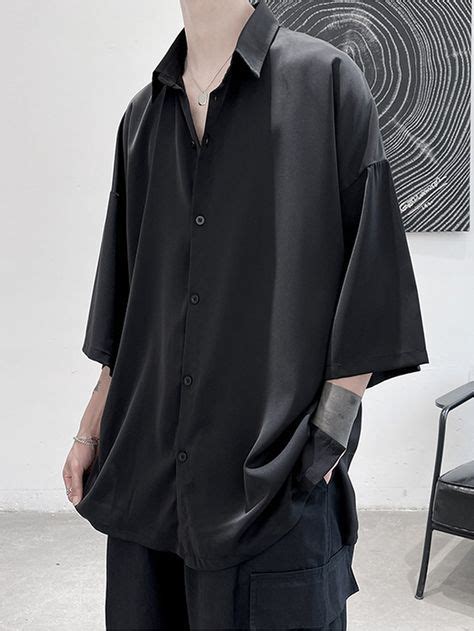 Manfinity Hypemode Men S Spring Summer Oversized Solid Color Split Hem