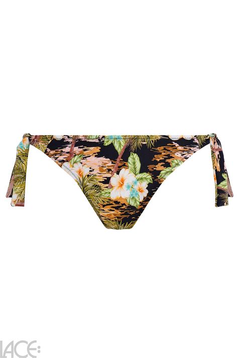 Freya Swim Bahama Shores Bikini Tie Side Brief BLACK Lace Lingerie