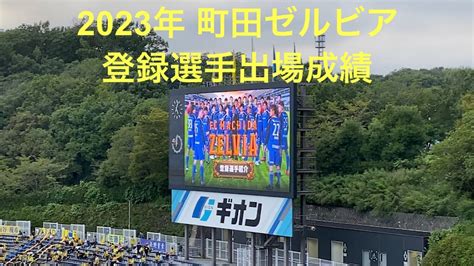 2023年j2リーグ Fc町田ゼルビア 登録選手出場成績 2023年9月9日 J2リーグ 第34節 Fc町田ゼルビア Vs 栃木sc 町田