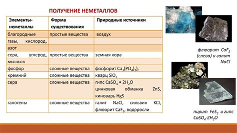 Получение неметаллов - презентация онлайн