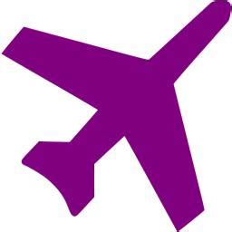 Purple airplane 3 icon - Free purple airplane icons