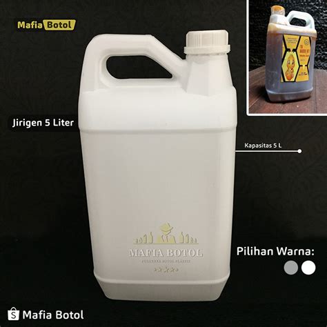 Jual Botol Jerigen Jirigen Jirgen Dirigen Jerrycan 5 Lima Liter Ltr