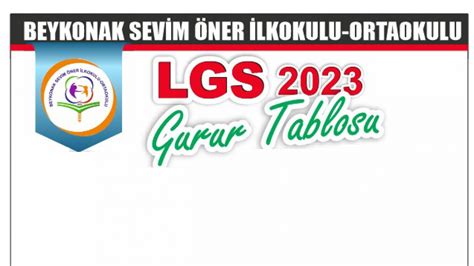 2023 LGS GRUR TABLOMUZ Beykonak Sevim Öner Ortaokulu