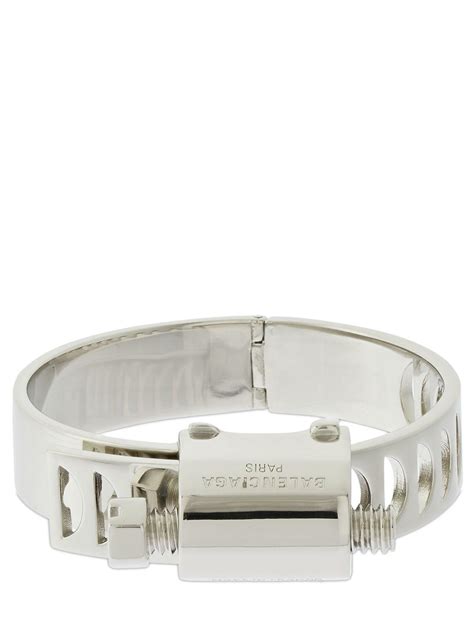 Balenciaga Tool Rigid Bracelet In Gray Lyst