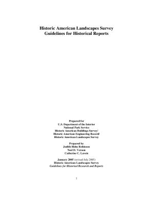 Fillable Online Historic American Landscapes Survey Hals Guidelines