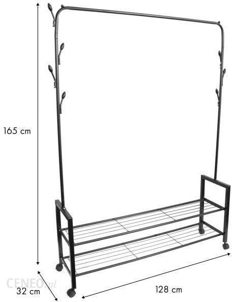 Goc Garderoba Wieszak Stojący Na Kółkach Sila Gh Czarny Opinie i