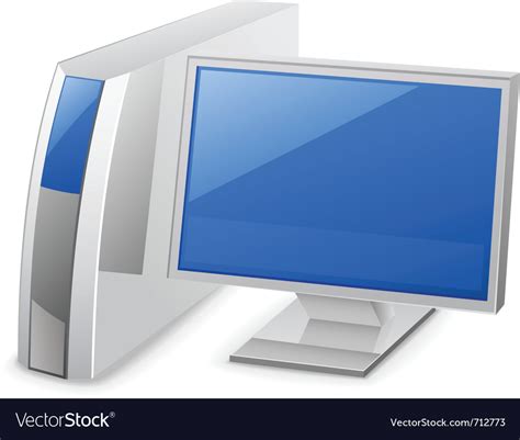 Desktop Computer Royalty Free Vector Image Vectorstock