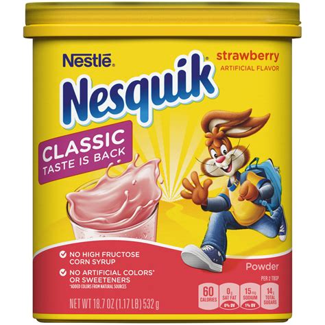 Nesquik Strawberry Powder Drink Mix 187 Oz