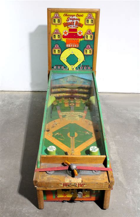 Chicago Coin's Super Home Run Six Player Pinball Machine Auction