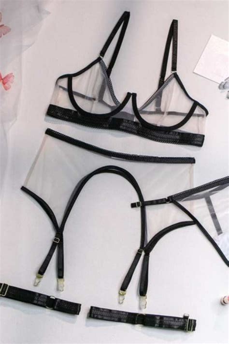 See Through Mesh Sexy Lingerie Set Wow Garments