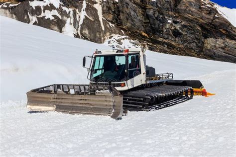 Snowcat Machine For Snow Removal Preparation Ski Trails Snow Groomer