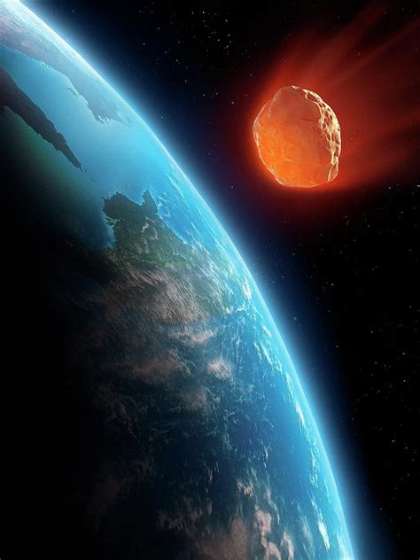 Asteroid Approaching Earth By Mark Garlick Science Photo Library