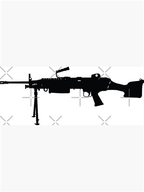 M249 Machine Gun Art Print For Sale By Goldorion Redbubble