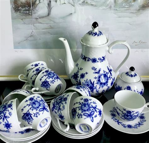 Bavaria Arzberg Echt Cobalt Carl Schumann Vintage Tea Set With Etsy