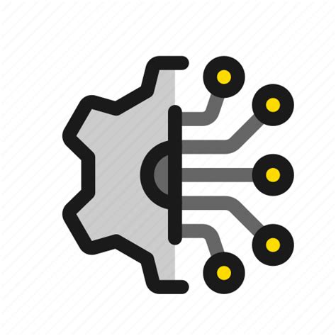 Gear Brain Artificial Intelligence Ai Machine Learning Icon