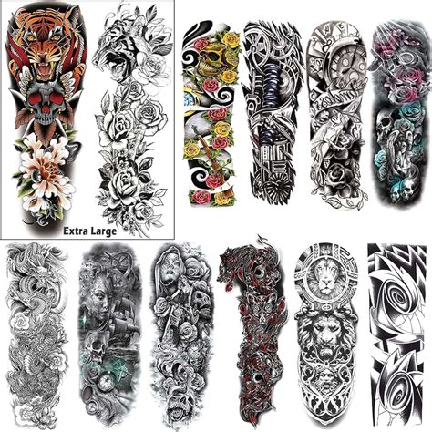 Amazon.com: full sleeve temporary tattoos