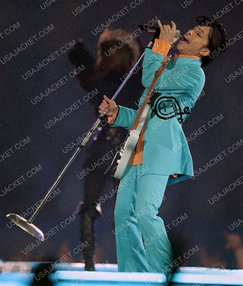 Super Bowl Prince Suit | Rogers Nelson Super Bowl Trendy Blue Suit