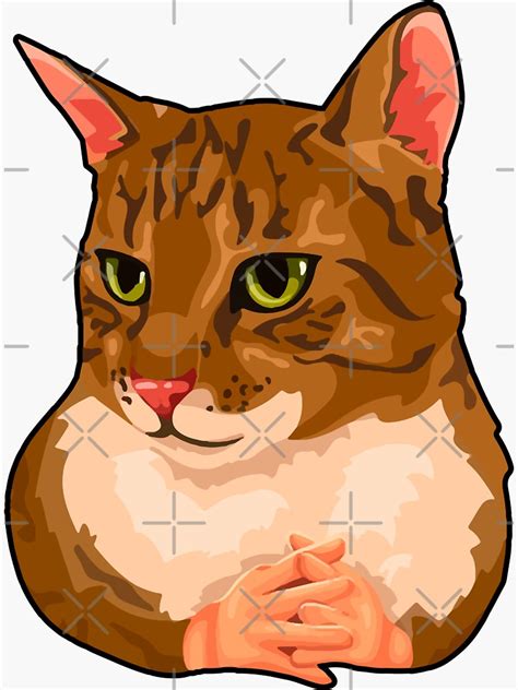 Cat With Hands Meme Cursed Cat Images Sticker For Sale By Printify