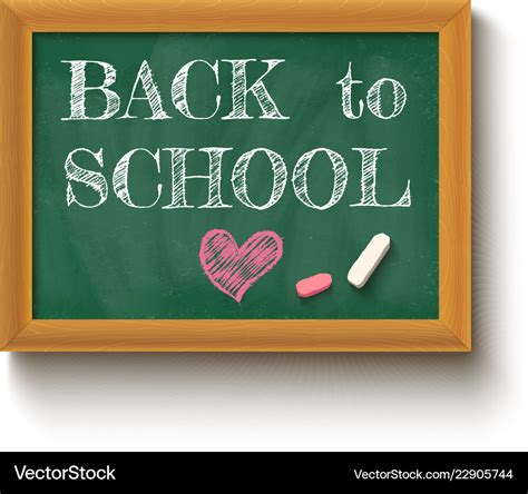 Back To School On Chalkboard Royalty Free Vector Image