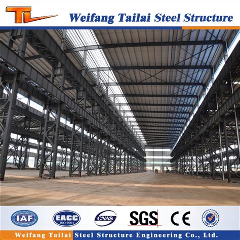 Large Span Light Steel Structure Building Workshop With Crane Beam