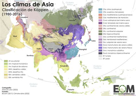 El Mapa De Los Climas De Asia Mapas De El Orden Mundial Eom