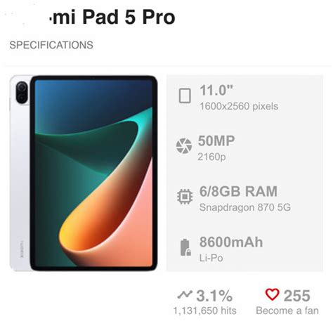 Xiaomi Mi Pad Pro (5G) Price, Specifications, Features, Comparison ...