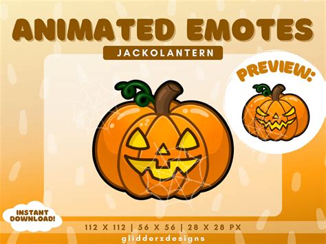 Halloween ANIMATED Emote Twitch Animated Halloween Emote Etsy