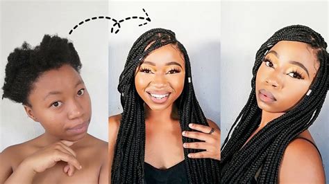 How To Detailed Diy Knotless Box Braids Tutorial For Beginners