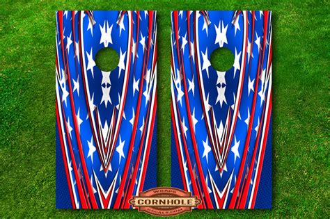 The Patriot Cornhole Decals | CornholeWrapsDecals.com