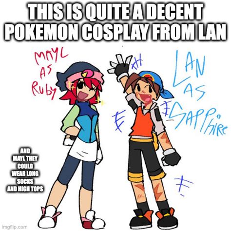 Lan And Mayl In Pokemon Cosplay Imgflip