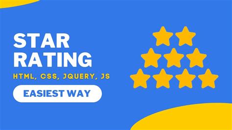 Star Rating With Html Css And Javascript Jquery User Rating With