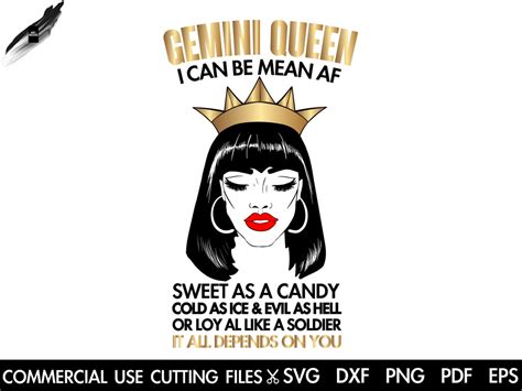 Gemini Queen Svg Gemini Svg Gemini Girl Svg Birthday T Svg May Girl Svg June Queen Svg