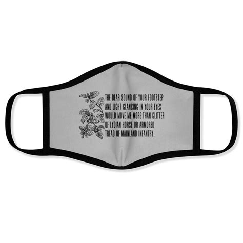 Sappho Lesbian Poem Fragment Face Masks Sold By Sikarzenatis SKU