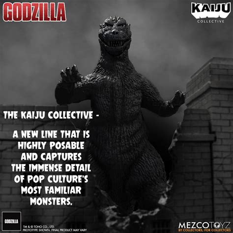 Kaiju Collective Godzilla Black And White Edition Figure