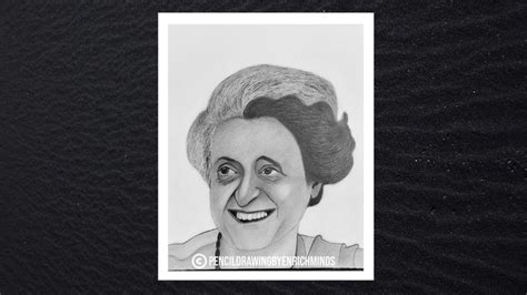 Portrait Drawing Of Indira Gandhi // Indira Gandhi Face Drawing // Step ...