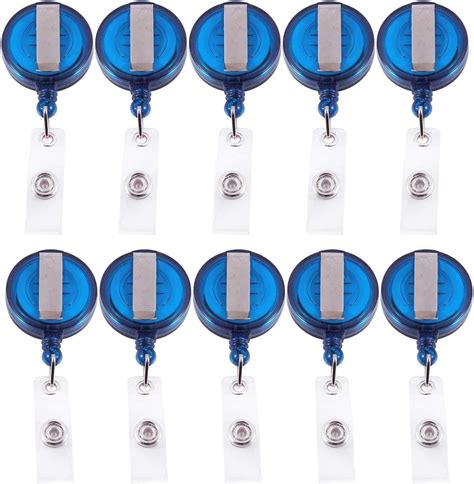 10 Retractable Reel ID Badge Lanyard Name Tag Key Card Holder Belt Clip