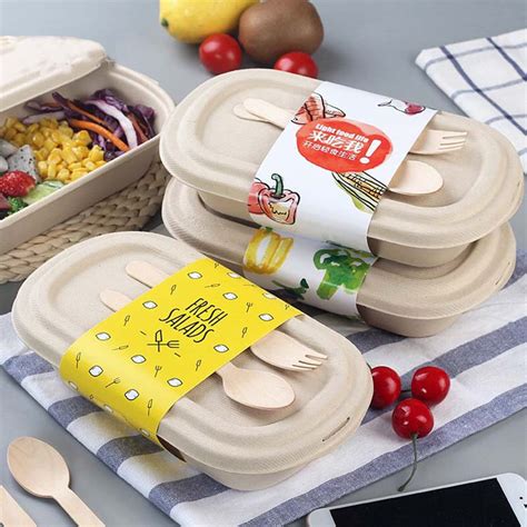 Wholesale Disposable Biodegradable Kraft Paper Bento Lunch Box With Lid Buy Lid Lunch Box