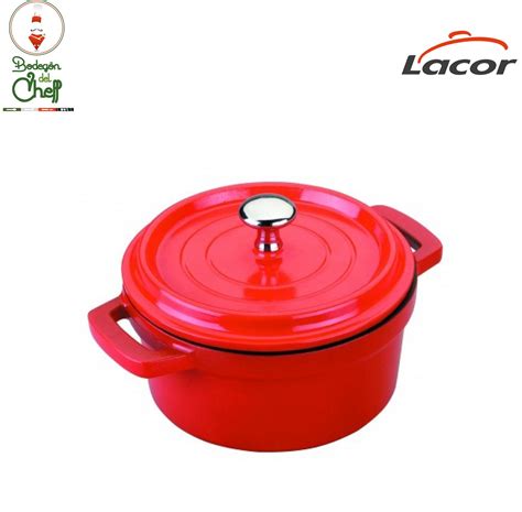 Cacerola Roja Aluminio Fundido D 20 Cms Lacor Bodegon Del Cheff