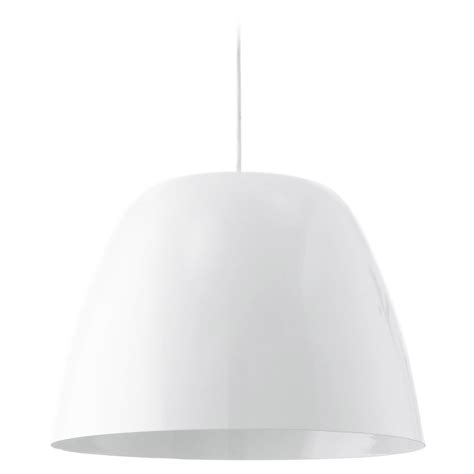 Eglo Coretto Glossy White Pendant Light With Bowl Dome Shade At Destination Lighting White