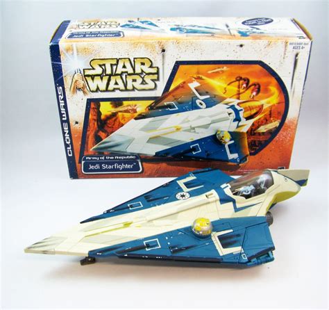 Star Wars (Clone Wars) - Hasbro - Jedi Starfighter (loose with box)