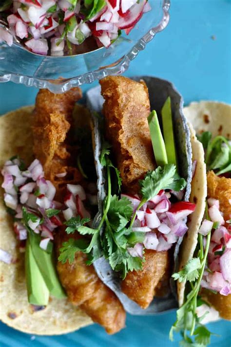 Beer Battered Fish Tacos With Radish Pico De Gallo ¡hola JalapeÑo