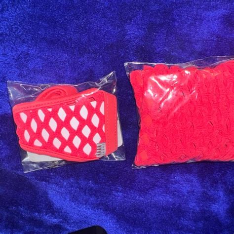 Wicked Weasel Swim Rare Wicked Weasel Sexy Coral Mega Mesh Tri Top And Bikini Bottom