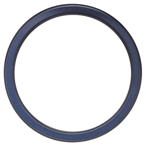 Round Frame In Royal Blue Finish Simple Blue Wooden Picture Frames